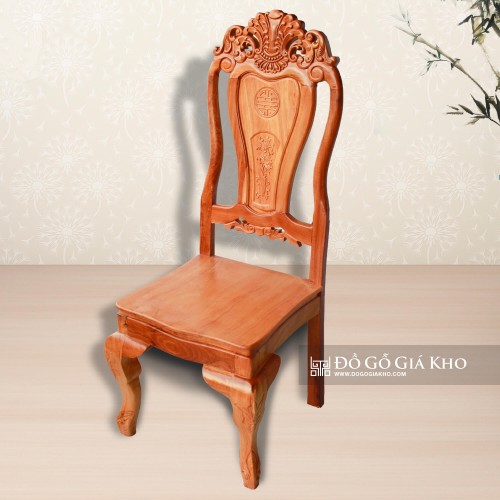 Bàn Ăn Gỗ Căm Xe Mặt Gõ Kiểu Bánh Tây