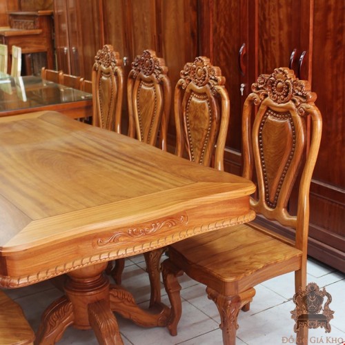 Bàn Ăn Gỗ Gõ Đỏ 8 Ghế