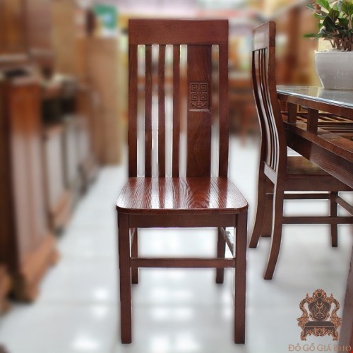 Bàn Ăn Gỗ Sồi 4 Ghế Mặt Bo Tròn