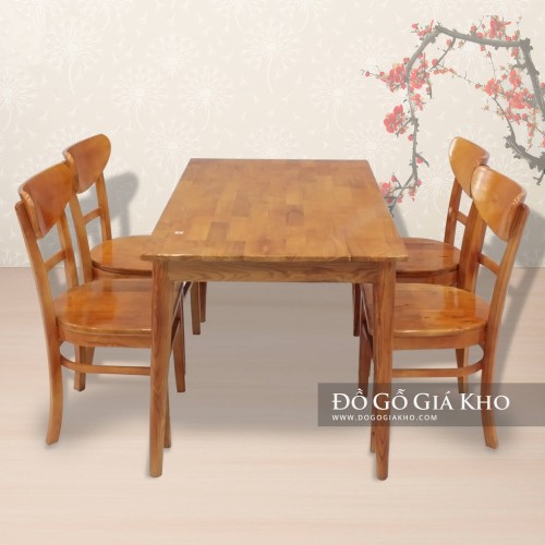 Bàn Ăn Gỗ Thông 4 Ghế