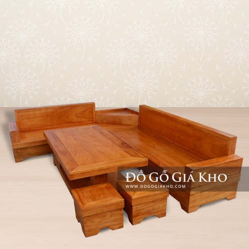 Bàn Ghế Gỗ Gõ Kiểu Góc Phải