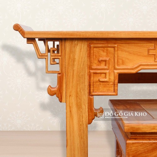 Bàn Thờ Gỗ Gõ Chạm Tròn