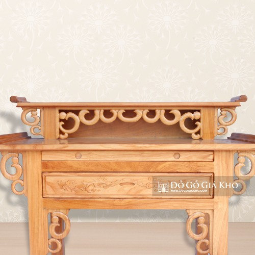 Bàn Thờ Gỗ Gõ 2 Tầng