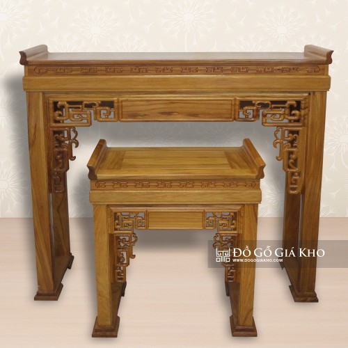 Bàn Thờ Gỗ Gõ Kiểu Ô Trơn