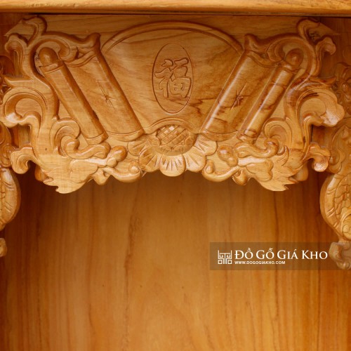 Bàn Thờ Ông Địa Thần Tài Gỗ Gõ