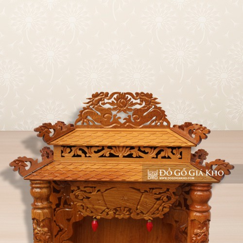 Bàn thờ Thần Tài - Ông Địa Gỗ Căm xe