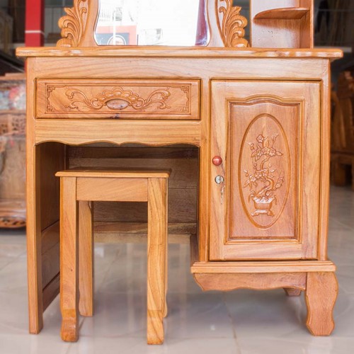 Bàn Trang Điểm Gỗ Gõ Đỏ Kiểu Nữ Hoàng