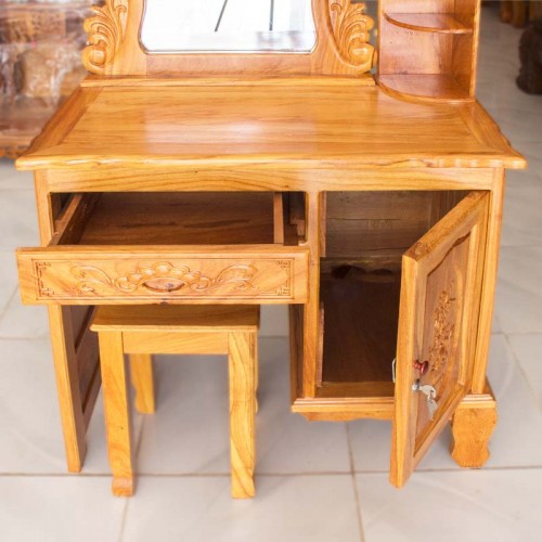 Bàn Trang Điểm Gỗ Gõ Đỏ Kiểu Nữ Hoàng