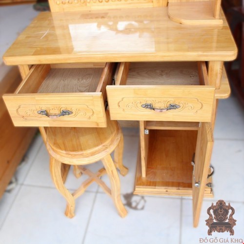 Bàn Trang Điểm Gỗ Thông Gương CN