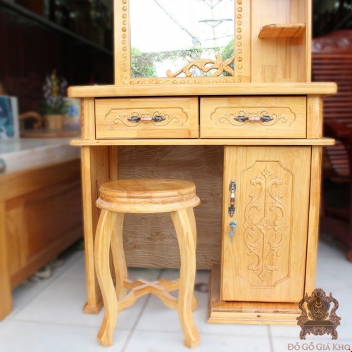 Bàn Trang Điểm Gỗ Thông Gương CN