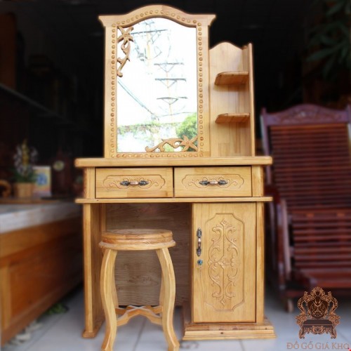 Bàn Trang Điểm Gỗ Thông Gương CN