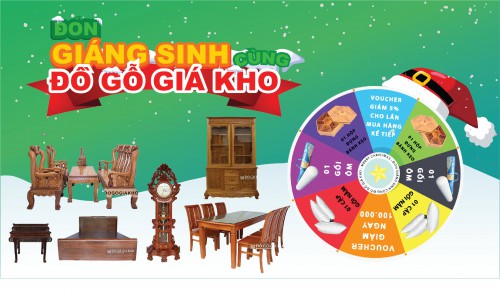 ĐÓN GIÁNG SINH CÙNG ĐỒ GỖ GIÁ KHO