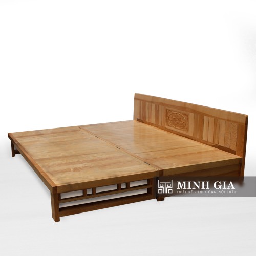 Giường gấp gỗ sồi ngăn kéo