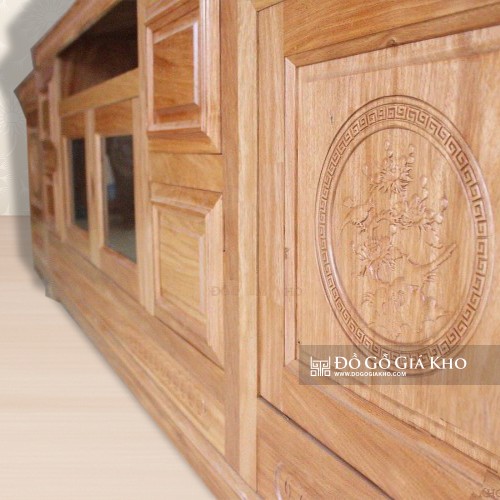 Kệ Tivi Gỗ Đinh Hương Cao Cấp Cổ Điển 2,2m
