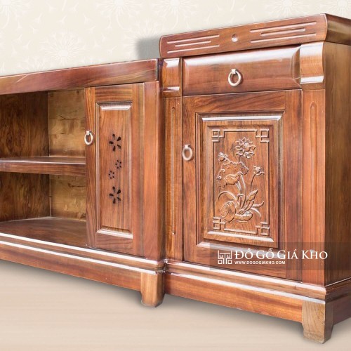 Kệ Tivi Gỗ Mun Kiểu Nhô