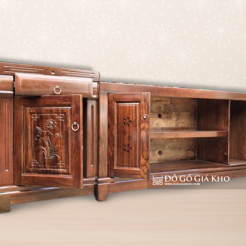 Kệ Tivi Gỗ Mun Kiểu Nhô