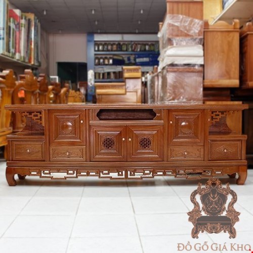 Kệ Tivi Gỗ Xoan Đào Kiểu Tổ Ong