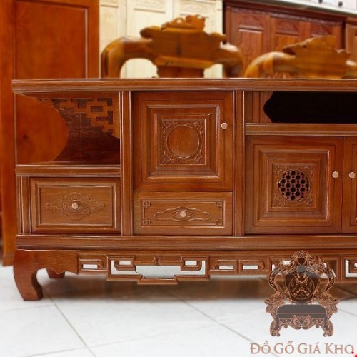 Kệ Tivi Gỗ Xoan Đào Kiểu Tổ Ong
