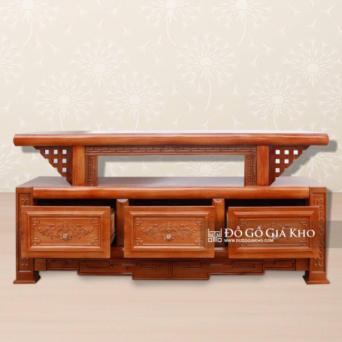 Kệ Tivi Gỗ Xoan Đào Nhật Kiểu Cổ