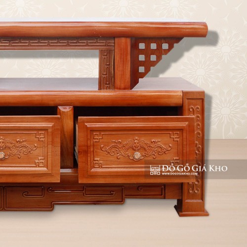Kệ Tivi Gỗ Xoan Đào Nhật Kiểu Cổ