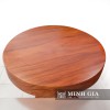 Bộ bàn ăn gỗ gõ nam phi mặt tròn nguyên khối kiểu louis hoàng gia