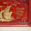 Tranh Gỗ Hương Kèm Đồng Hồ Thuận Buồm Xuôi Gió Kiểu Ngang