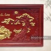 Tranh gỗ Hương mạ vàng thư pháp Phú Quý và phật Di Lặc