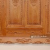 Tủ Áo Gỗ Gõ Chạm Hoa Văn 4 Cánh
