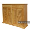 Tủ giày gỗ thông cửa lùa