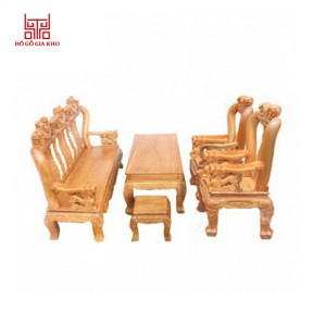 Bàn ghế gỗ gõ đỏ nghê hạt tay 12