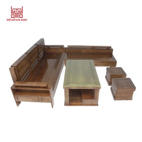 Bàn ghế gỗ sồi góc L