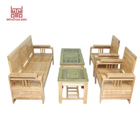 Bàn ghế gỗ sồi hộp