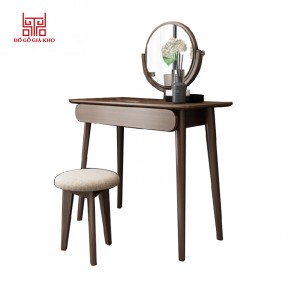 Bàn phấn gỗ thông màu óc chó