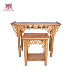 Bàn thờ gỗ gõ đỏ chân tròn