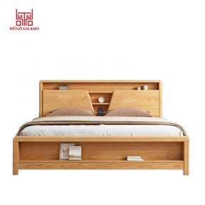 Giường ngủ gỗ tự nhiên hiện đại