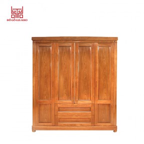 Tủ quần áo gỗ xoan đào cao cấp 4 cánh