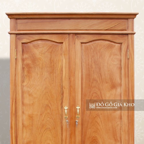 Tủ Áo Gỗ Gõ kiểu trơn 2 Cánh