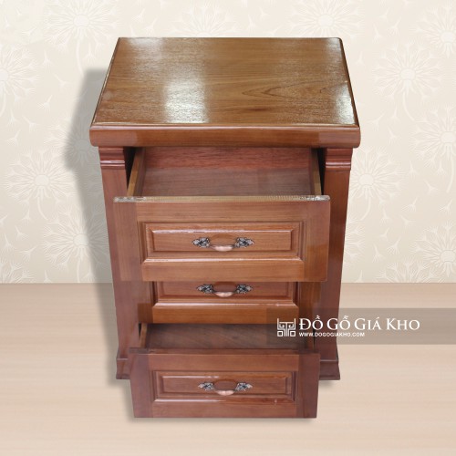 Tủ Đầu Giường Gỗ Xoan Đào 3 Ngăn Kéo