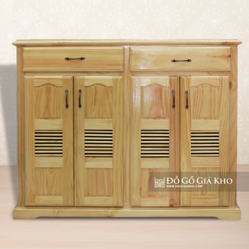 Tủ giày gỗ thông 4 cánh