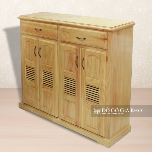 Tủ giày gỗ thông 4 cánh