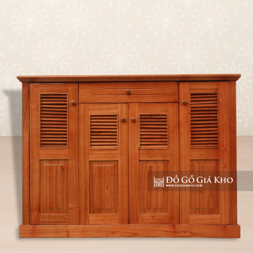 Tủ Giày Gỗ Xoan Đào 4 Cánh