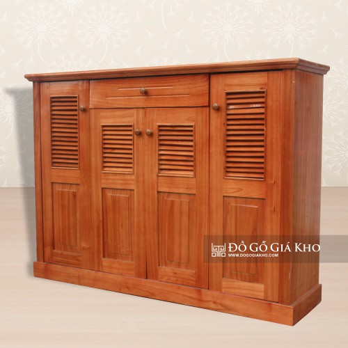 Tủ Giày Gỗ Xoan Đào 4 Cánh
