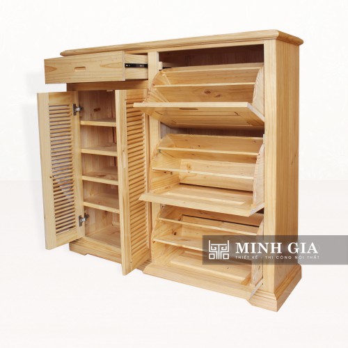 Tủ giày thông minh gỗ thông