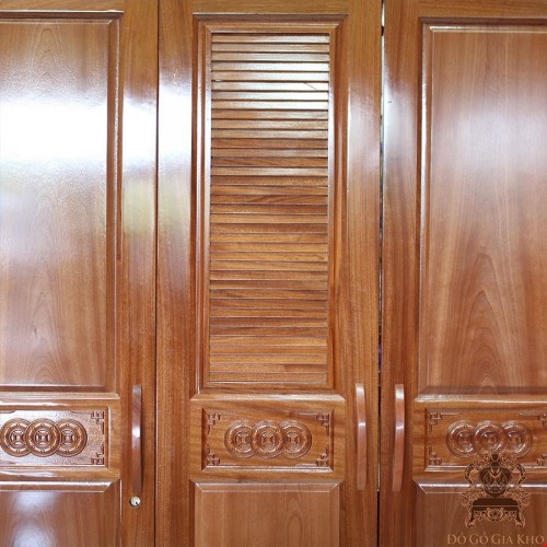 Tủ Quần Áo Gỗ Xoan Đào 3 Cánh