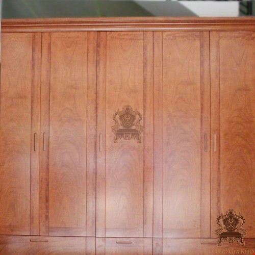 Tủ Quần Áo Gỗ Xoan Đào Cao Cấp 5 Cánh Phẳng