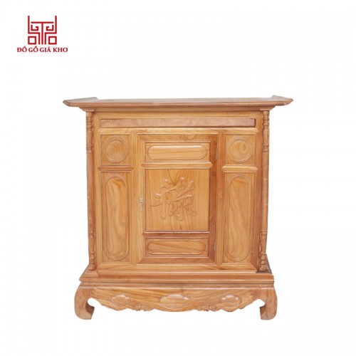 Tủ thờ gỗ gõ đỏ trơn chân quỳ