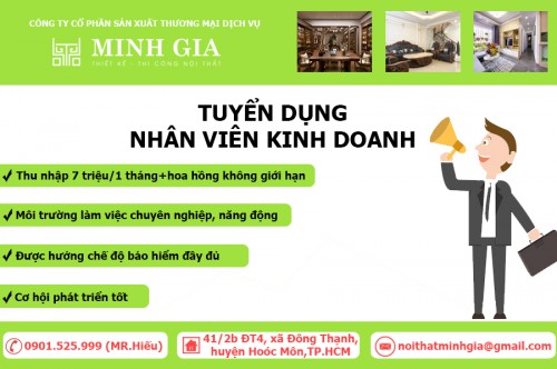 CÔNG TY MINH GIA TUYỂN DỤNG NHÂN VIÊN KINH DOANH